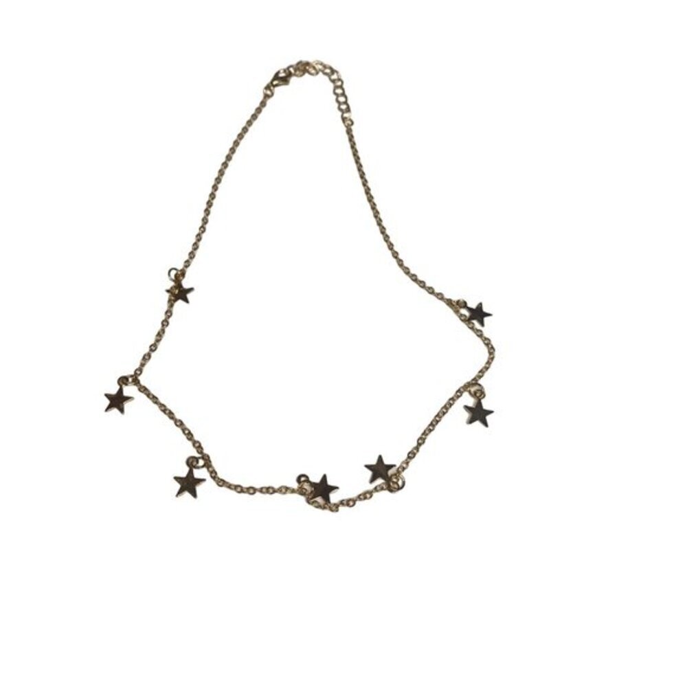 Simple Women’s Choker Chain‎ Star Necklace Gold Tone